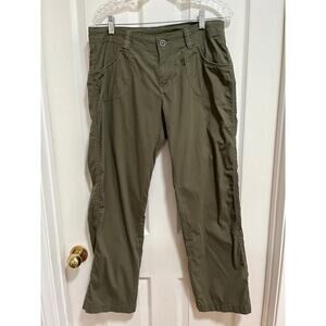 Kuhl Women's Hiking Outdoor Camping Convertible Pants Green Sz 10 Roll up